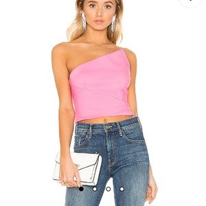 Quincy Strapless Top in Hot Pink